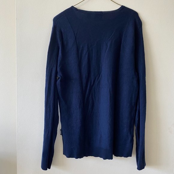 Strellson Navy "Extra Fine Merino" Wool Sweater - Picture 11 of 12